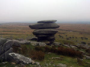 The Cheesewring granite tor in Cornwall on a foggy day photo for the Richard W Luscombe Photography Portfolio