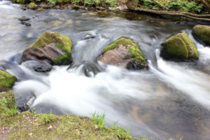 Golitha Falls water flowing through mossy rocks photo for the Richard W Luscombe Photography Portfolio