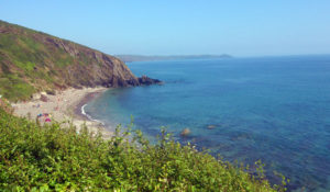 Portwrinkle Beach and the sea photo taken from the cliff top for the Richard W Luscombe Photography Portfolio