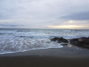 The sea, sand and rocks at Tregantle Beach in the evening photo for the Richard W Luscombe Photography Portfolio