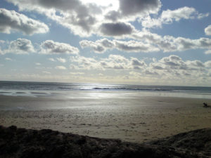 Clouds, sea and sand at Tregantle Beach photo for the Richard W Luscombe Photography Portfolio